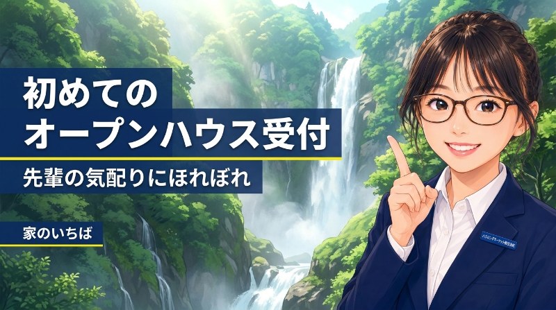 【家のいちば】初めてのオープンハウス受付、先輩の