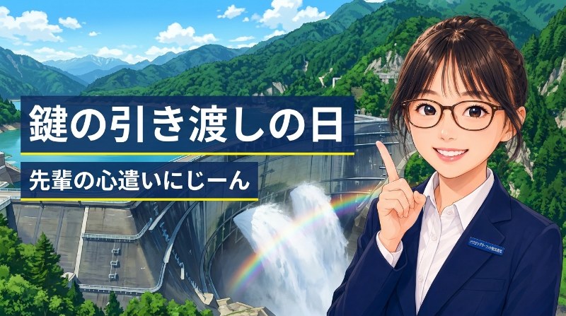 【家のいちば】鍵の引き渡しの日、先輩の