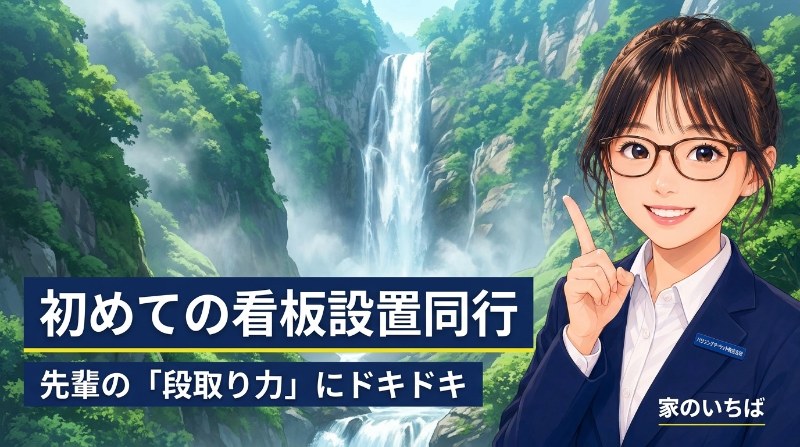 【家のいちば】初めての看板設置同行、先輩の